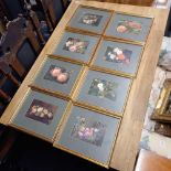CARTON OF F/G PICTURES MOSTLY GOLD COLOURED FRAMES OF FLOWERS