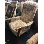 JOYNSON HOLLAND WING BACK FIRESIDE CHAIR