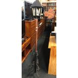 NOVELTY COPPER & BLACK METAL STANDARD LAMP