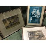 QTY OF F/G PICTURES DEPICTING CHILDREN & FOX, BADGER & A TINTERN ABBEY ETC