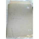 LARGE FOLIO OF ETCHING, DRAWINGS, PHOTOGRAPHS & INDENTURE DATED 1831