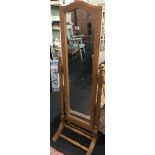 PINE BEDROOM CHEVAL MIRROR