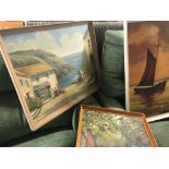 4 FRAMED OIL PAINTINGS