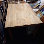 TEAK EFFECT KITCHEN TABLE