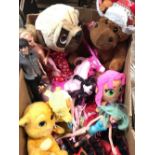 CARTON OF SOFT TOYS & DOLLS ETC