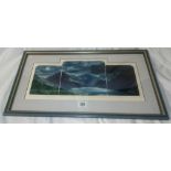 E JAMESON, THREE-PART COLOUR PRINT OF A STORM APPROACHING WASDALE, LAKE DISTRICT LIMITED EDITION,