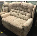 A WING BACK & BUTTON BACK 2 SEATER SETTEE