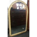 GILT ARCHED TOPPED MIRROR