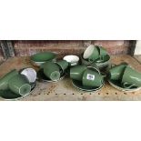 QTY OF POOL POTTERY, CUPS, SAUCERS & DISHES