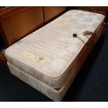 ELECTRIC SINGLE BED (COVER TO REMOTE CONTROL MISSING & BATTERIES)