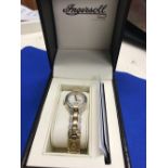 CASED & BOXED INGERSOLL LADIES WRIST WATCH, ASSOCIATED PAPERWORK