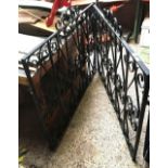 2 HEAVY BLACK METAL DRIVEWAY GATES