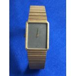 DUGENA DRESS WRIST WATCH WITH YELLOW METAL STRAP & ORIGINAL PACKAGING