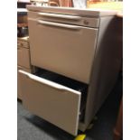 METAL FILING CABINET WITH 2 DEEP DRAWERS AND ORGANISING TRAY ABOVE