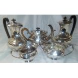 5 PIECE SET OF SILVER PLATED TABLEWARE