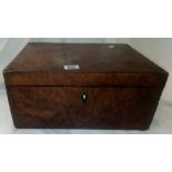 WOODEN BOX WITH QTY OF DECORATIVE ITEMS, METALWARE, LEATHER WALLET ETC