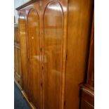 YEW WOOD 3 DOOR WARDROBE A/F