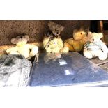 QTY OF SMALL PLUSH TEDDY BEARS & HOT WATER BOTTLE