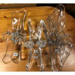 3 FRENCH CRYSTAL TABLE CENTRE PIECES