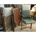 SET OF 3 TEAK CONSERVATORY TYPE CHAIRS, 2 WITH CUSHIONS LABEL TO BACKS - DANISH SCAN CRAFT DESIGN