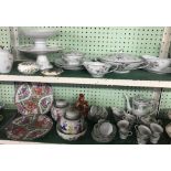 2 SHELVES OF NORITAKE & OTHER ORIENTAL CHINAWARE ETC