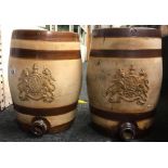 2 CHINA SHERRY BARRELS