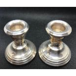 PAIR OF SILVER CANDLE HOLDERS