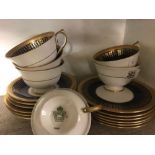 AYNSLEY CUPS & SAUCERS