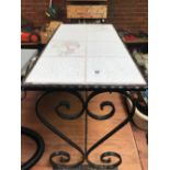 METAL & TILED TOP COFFEE TABLE