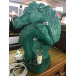 PLASTER HORSES HEAD'S TABLE LAMP