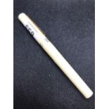 AN OSHIROID FOUNTAIN PEN IN WHITE