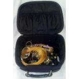 VANITY CASE WITH QTY OF COSTUME JEWELLERY