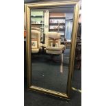 GOLD FRAMED 4FT 4'' HIGH X 2FT 5'' WIDE MIRROR