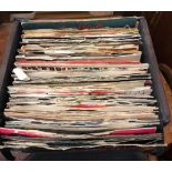PLASTIC CASE WITH QTY OF SINGLE RECORDS INCL; TWO TONE JOE JACKSON, THE POLICE & OTHERS