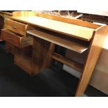 PINE KNEEHOLE DESK WITH DRAWERS