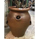 LARGE POTTERY STRAWBERRY PLANTER