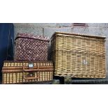 WICKER LAUNDRY BASKET, PICNIC HAMPER & STORAGE BOX