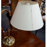 MODERN HINGED BRASS TABLE LAMP WITH SHADE & DECORATIVE FLORAL CHINESE CHINA LAMP WITH SHADE