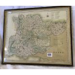 PAIR OF EARLY 19TH CENTURY COLOURED COUNTY MAPS OF ESSEX AND HERTFORSHIRE. PUBLISHED BY HENRY