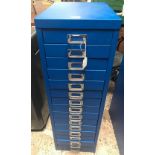 15 DRAWER BLUE FILING CABINET