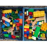 2 CARTONS OF LARGE LEGO WITH SOME DUPLO