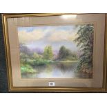 F/G PASTEL DRAWING THE RIVER OTTER BY K BOUTLAND