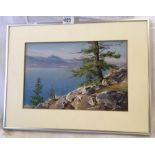 TONNY MOSER, PASTEL OF A LANDSCAPE IN THE ROCKIES, SIGNED