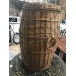 LARGE WICKER LINEN BASKET