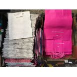 CARTON OF PINK CARRIER BAGS & LARGE CARTON OF PATTERNED CARRIER BAGS, VARIOUS SIZES