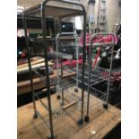 2 KITCHEN VEGETABLE RACKS ON WHEELS