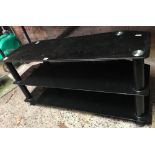 SMOKE GLASS 3 TIER TV STAND