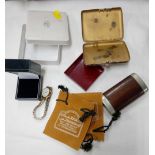 BAG OF MISC ITEMS CONSISTING OF JEWELLERY BOXES, WATCH & CIGARETTE CASE