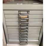 SMALL 10 DRAWER OFFICE FILING CABINET