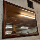 LARGE FRAMED BEVELLED EDGE MIRROR